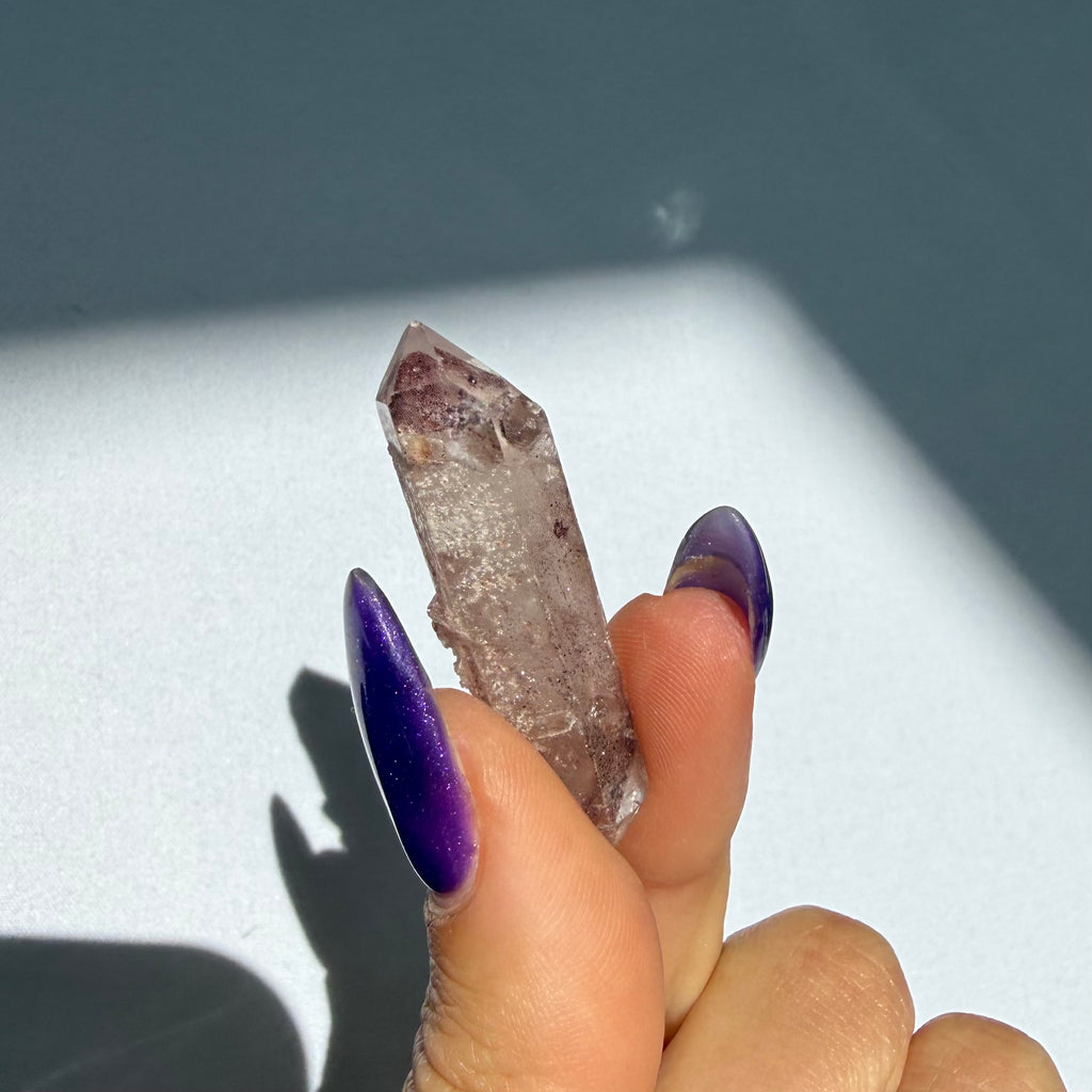 Hematite Phantom Quartz Point