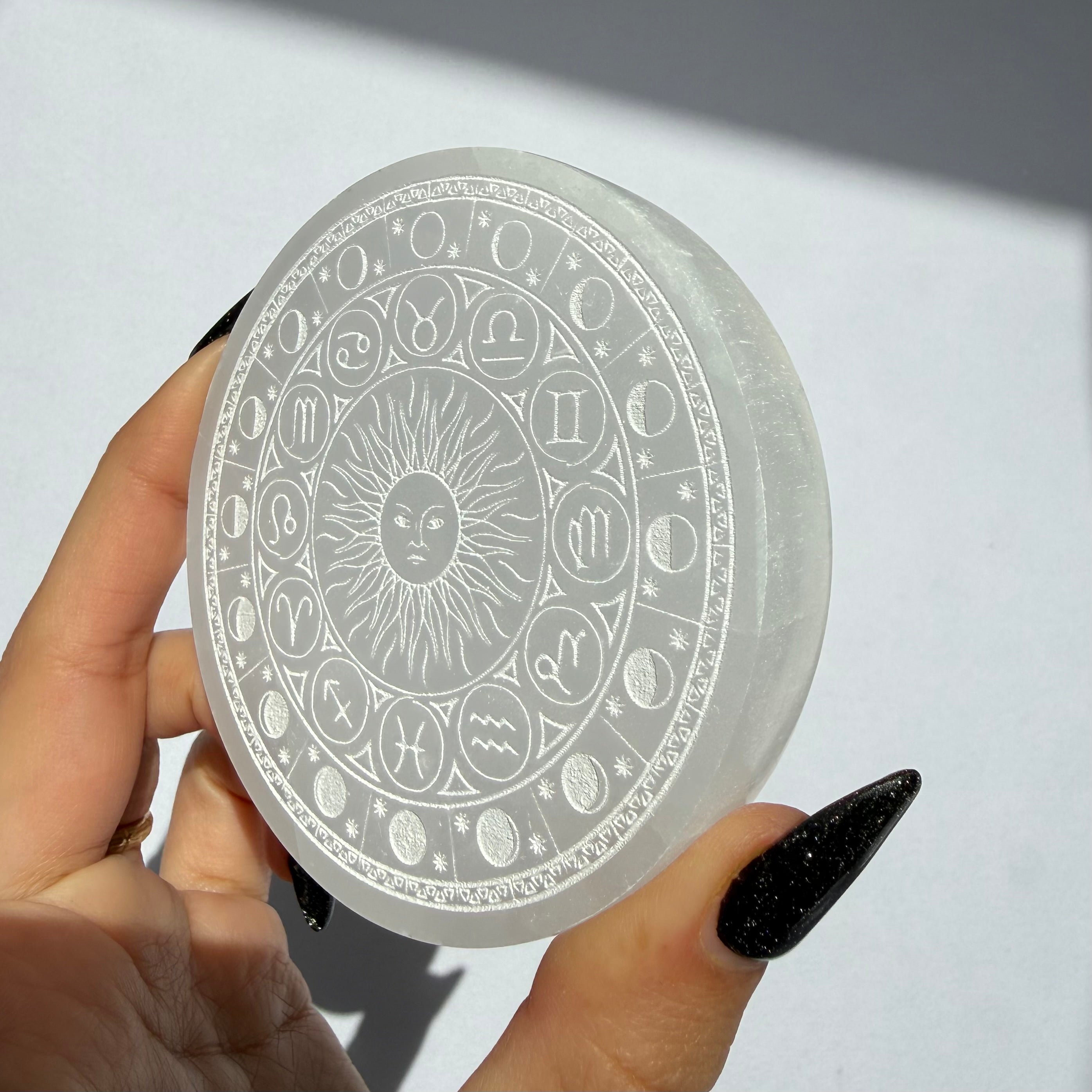 Selenite Zodiac Charging Plate