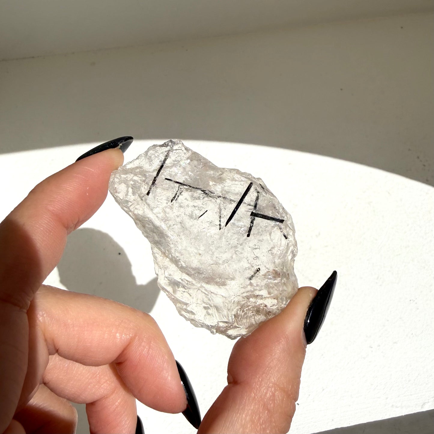 Black Tourmaline In Quartz Rough