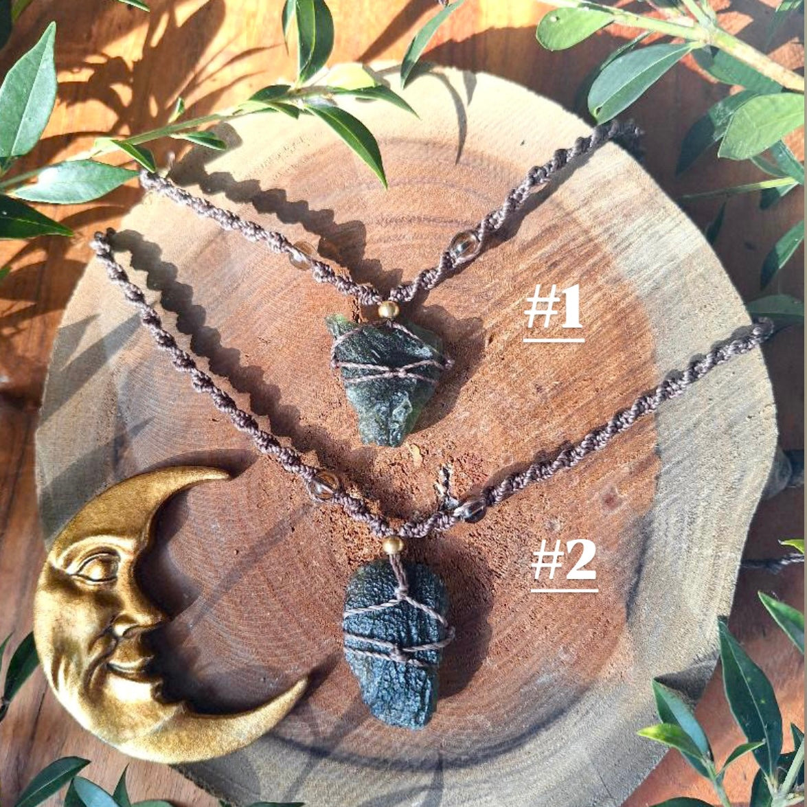 Moldavite & Smoky Quartz Necklace